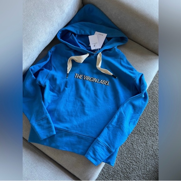 NWT Free People Sandrine Rose “The virgin label” hoodie. Size medium. - Picture 2 of 4